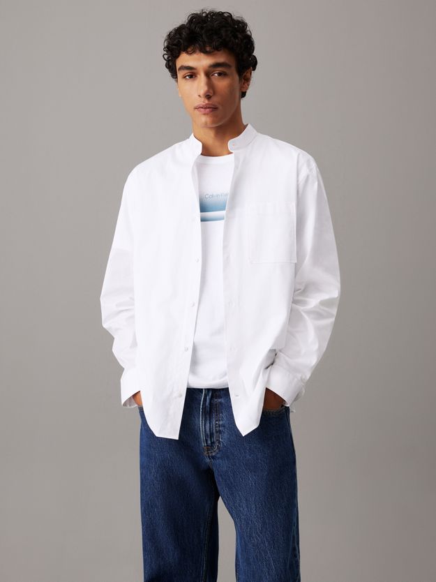 Relaxed Band Collar Shirt