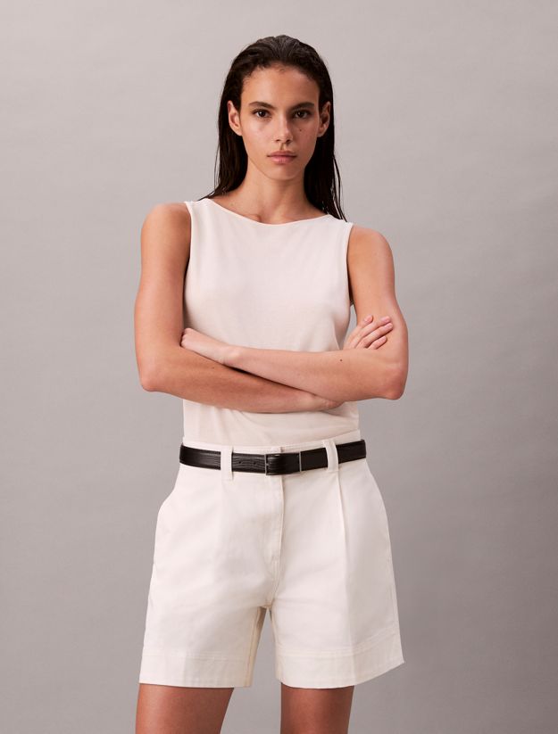 Pleated Bermuda Shorts