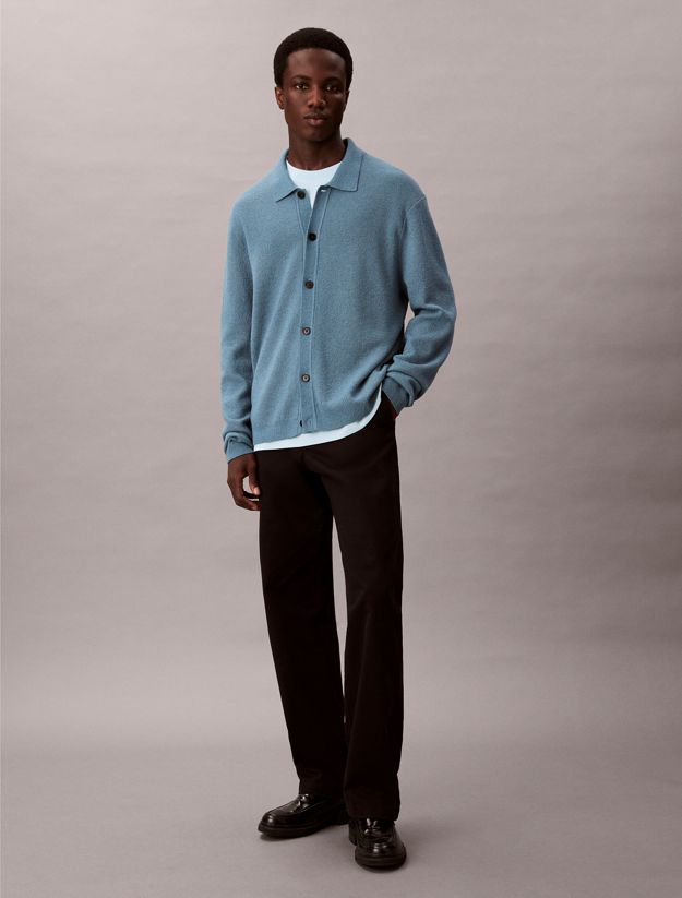 Wool Blend Boucle Relaxed Cardigan