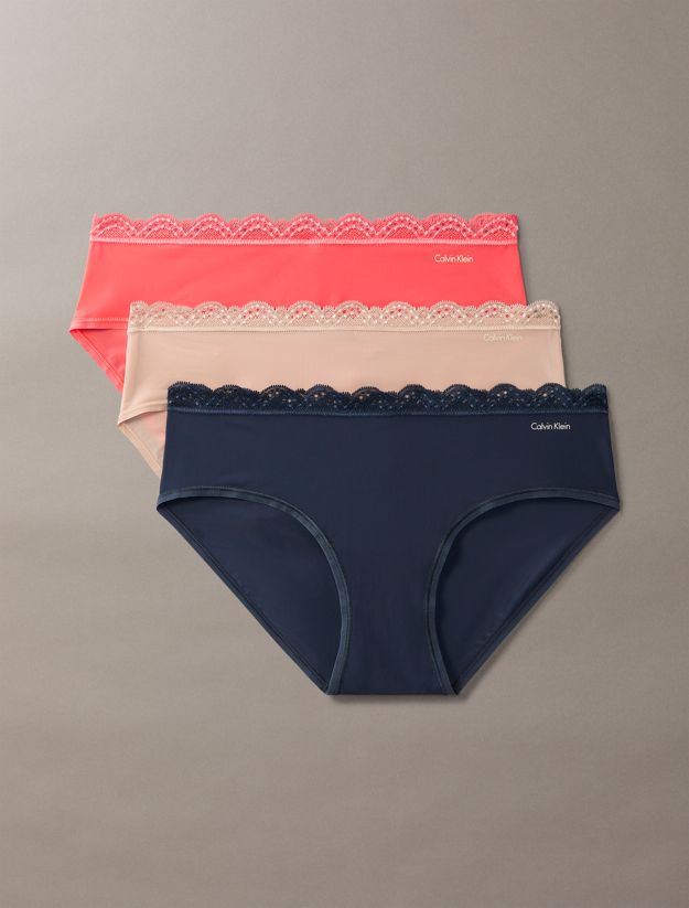 3 Pack Hipster Panties - Micro Stretch with Lace