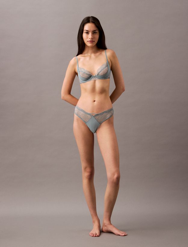 Plunge Bra - CK Black Geo Lace