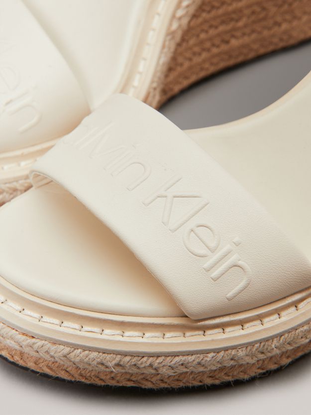 Leather Espadrille Wedge Sandals