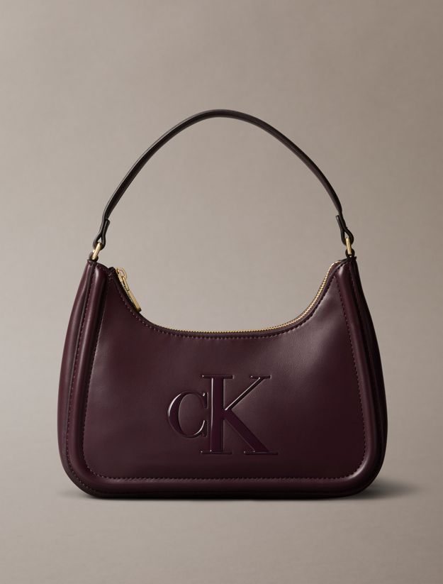 Embossed Monogram Logo Shoulder Bag