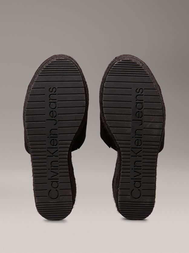 Platform Espadrille Wedge Sliders