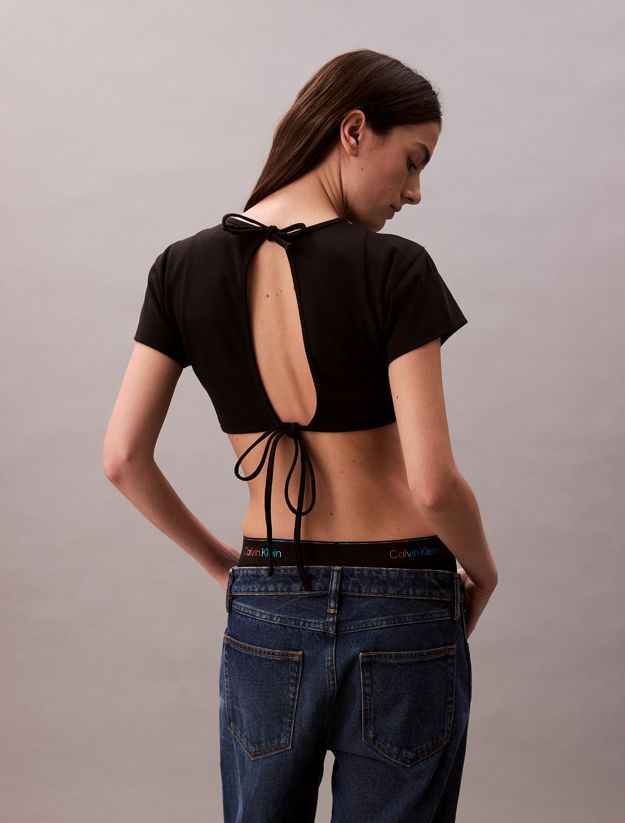 Cropped Tie-Back Top - Pride