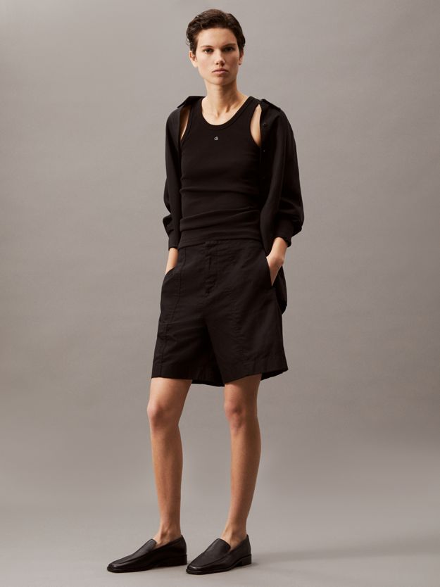 Cotton Linen Twill Shorts