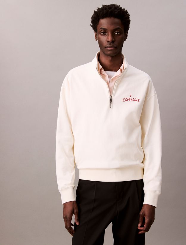 Chain Stitch Logo 1/4 Zip Sweatshirt