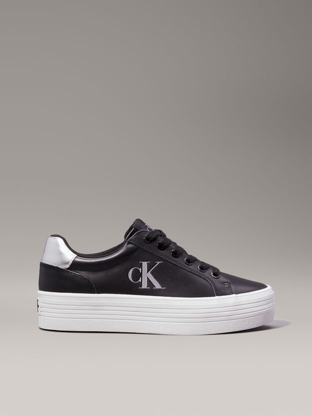 Leather Platform Trainers