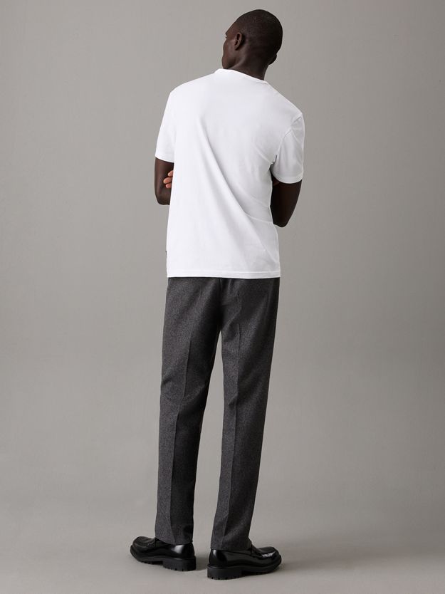 Straight Melton Wool Trousers