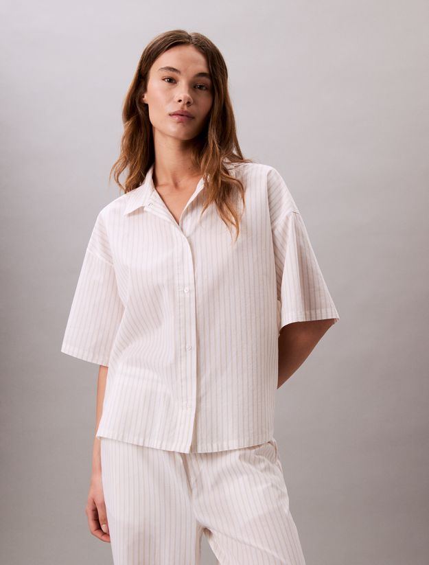 Cotton Poplin Pyjama Top