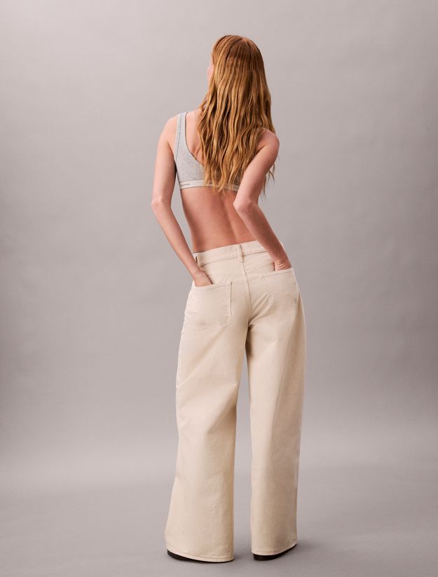 Super Wide Leg Twill Trousers
