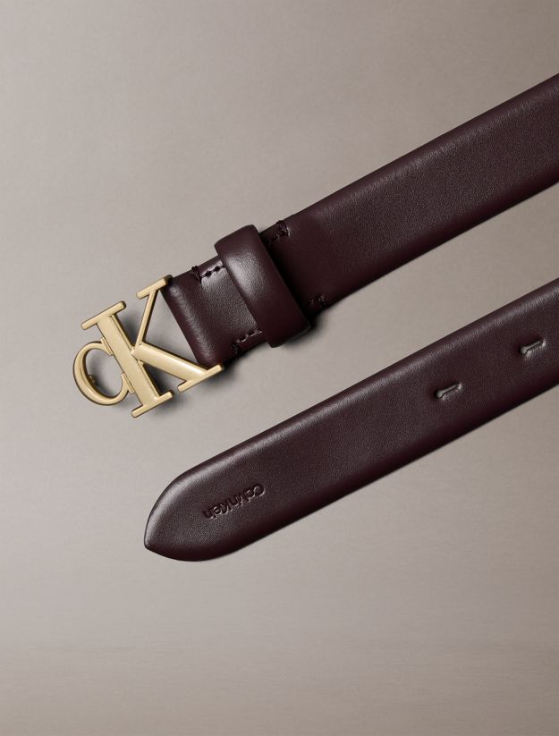 Full Grain Leather Logo Belt