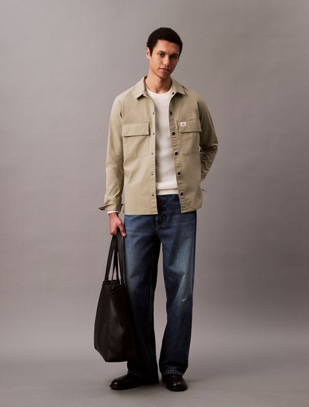 Relaxed Cotton Ripstop Shirt Jacket