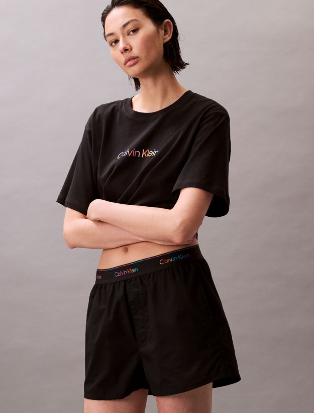 Cotton Poplin Pyjama Shorts - Pride