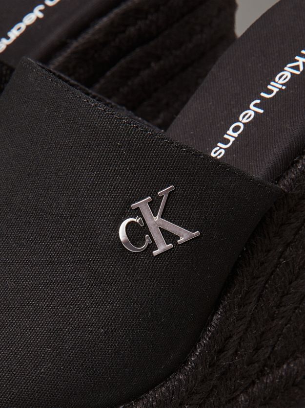 Platform Espadrille Wedge Sliders