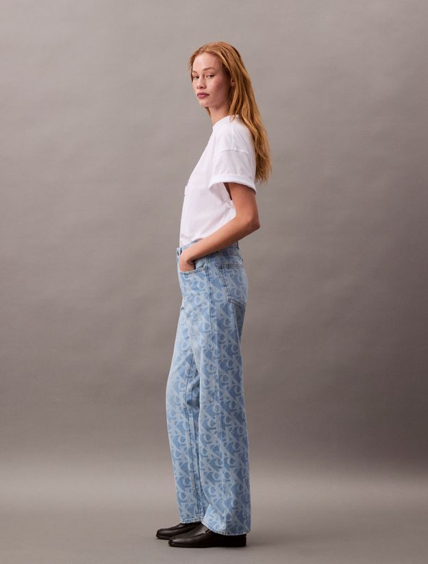 90's Straight Logo Jeans