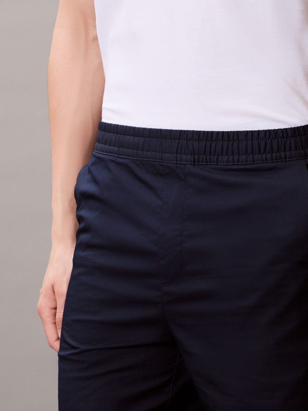 Poplin Stretch Pull Up Shorts