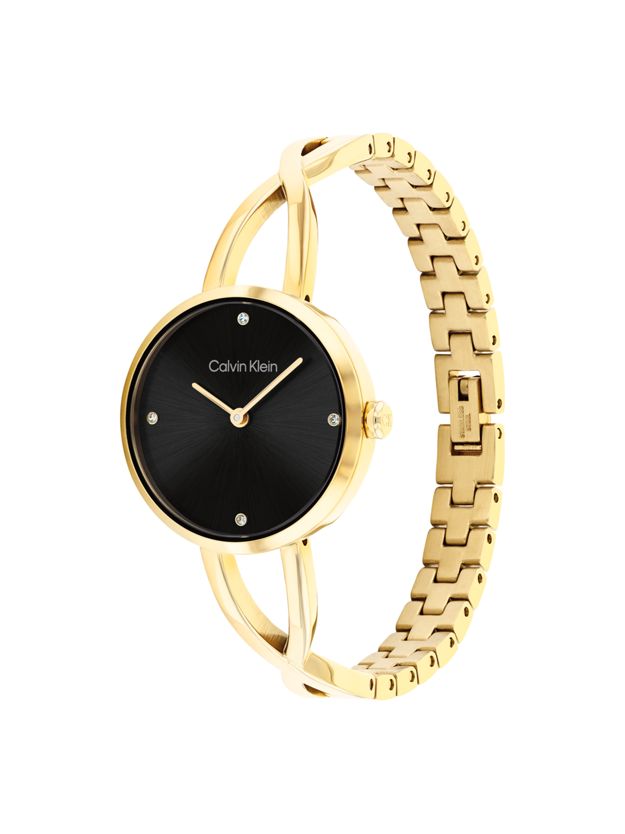 Gold Plated Steel Bracelet Watch