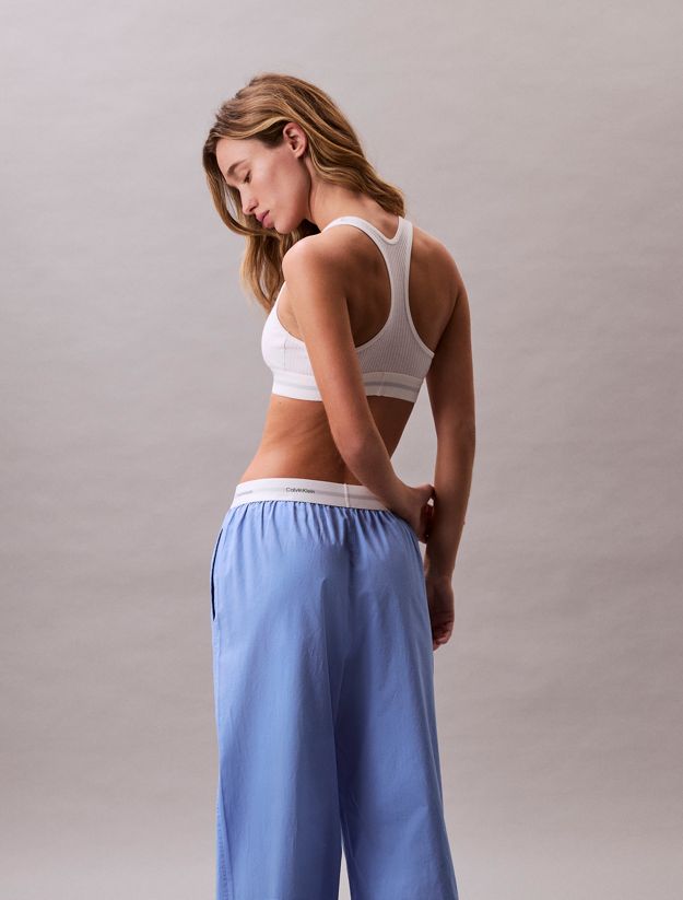 Cotton Poplin Logo Pyjama Pants