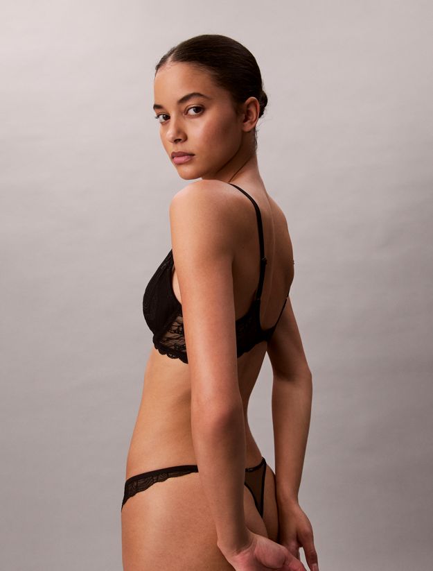 Thong - CK Black Geo Lace