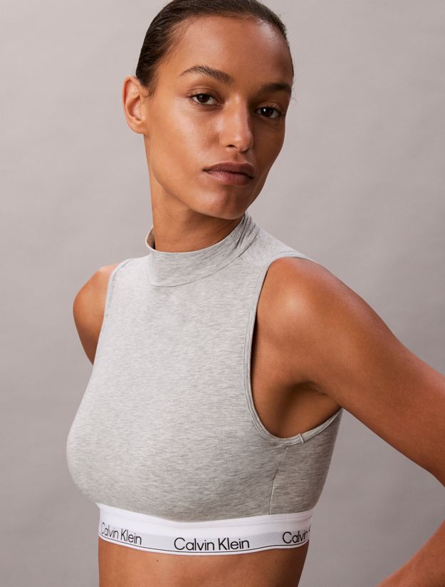 Lightly Lined Mockneck Bralette - Icon Cotton Modal