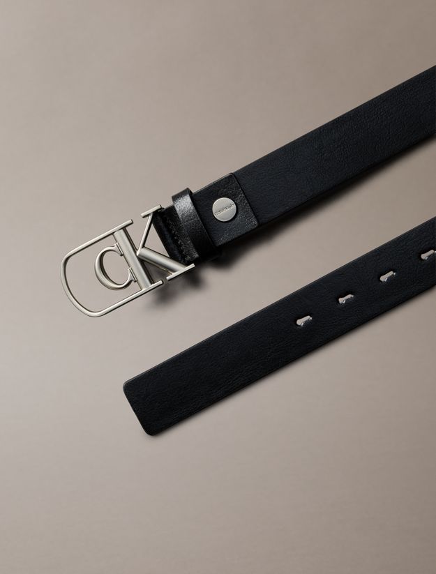 Full Grain Leather Logo Belt