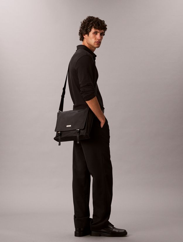 Matte Nylon Messenger Bag