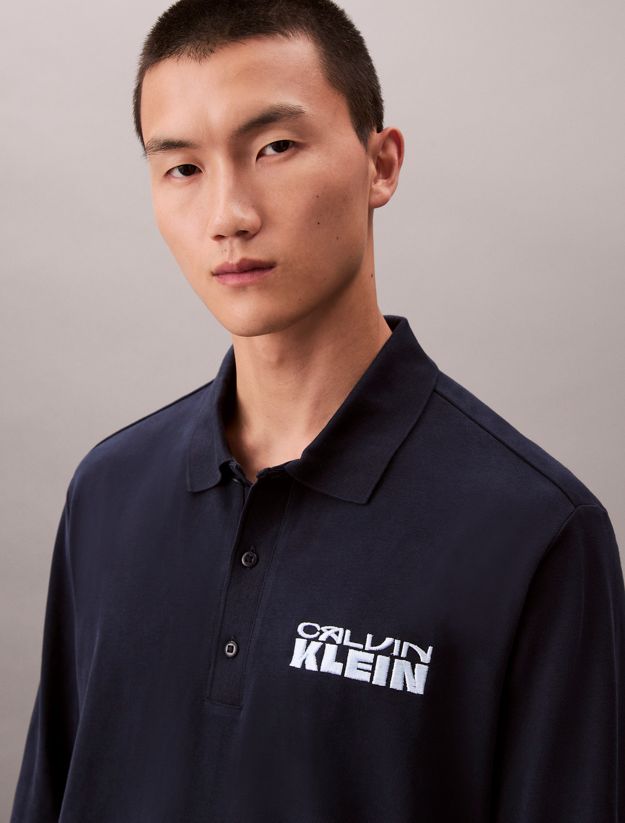 Heavy Jersey Long Sleeve Polo Shirt