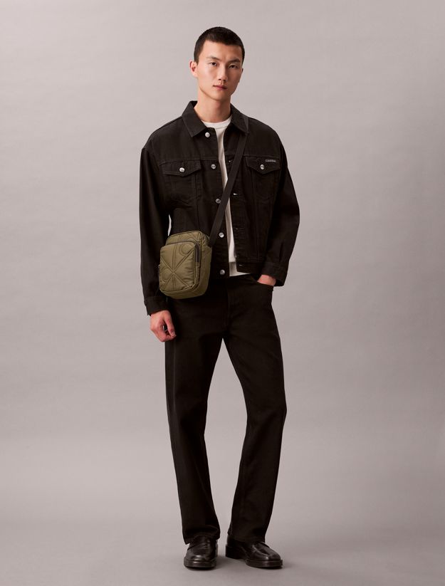 Puffer Monogram Logo Reporter Bag