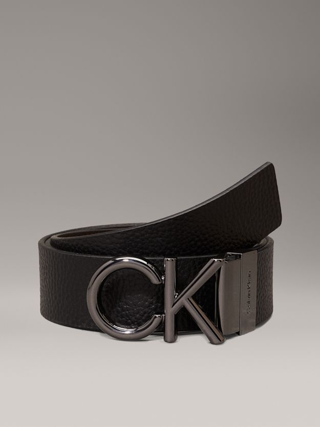 Reversible Leather Logo Belt