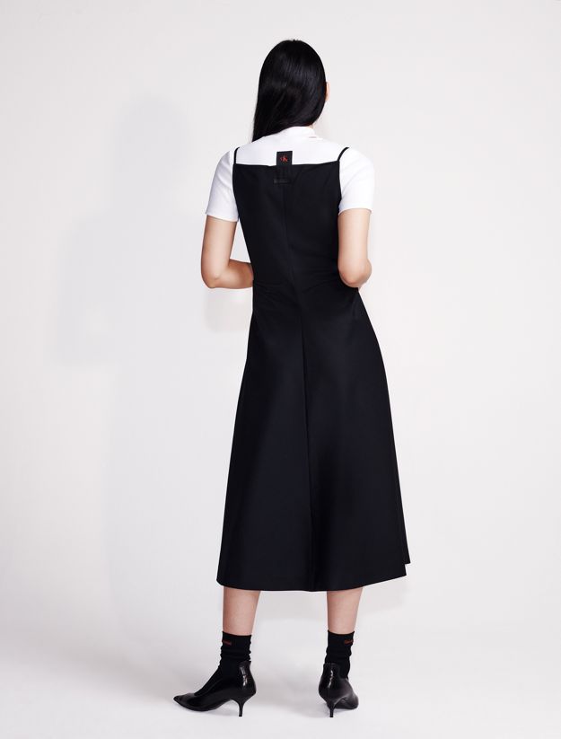 Wool Blend Tailored Dress