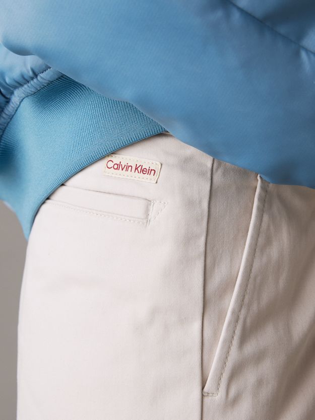 High Rise Wide Leg Chino Trousers