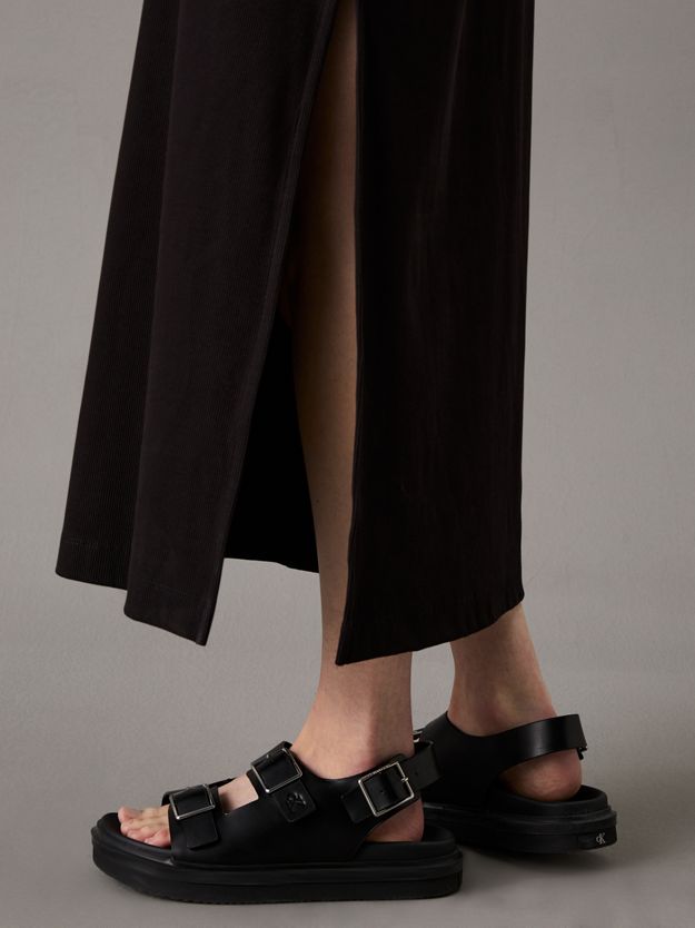 Ribbed Cotton Maxi T-shirt Dress