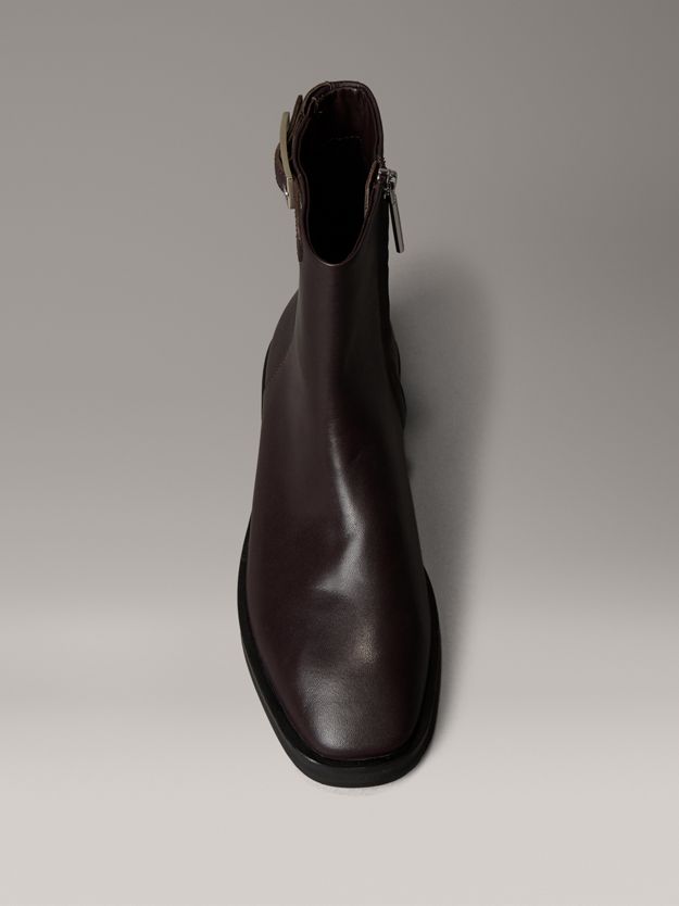 Leather Zip Ankle Boots