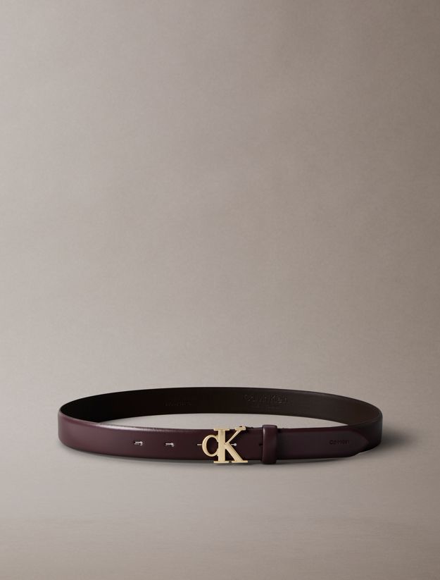 Full Grain Leather Logo Belt