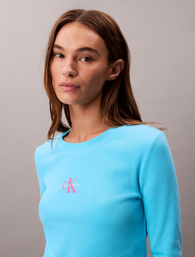 Monogram Logo Long Sleeve Baby Tee