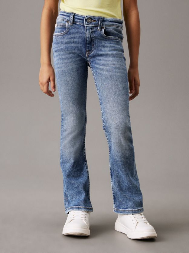 Mid Rise Flared Jeans