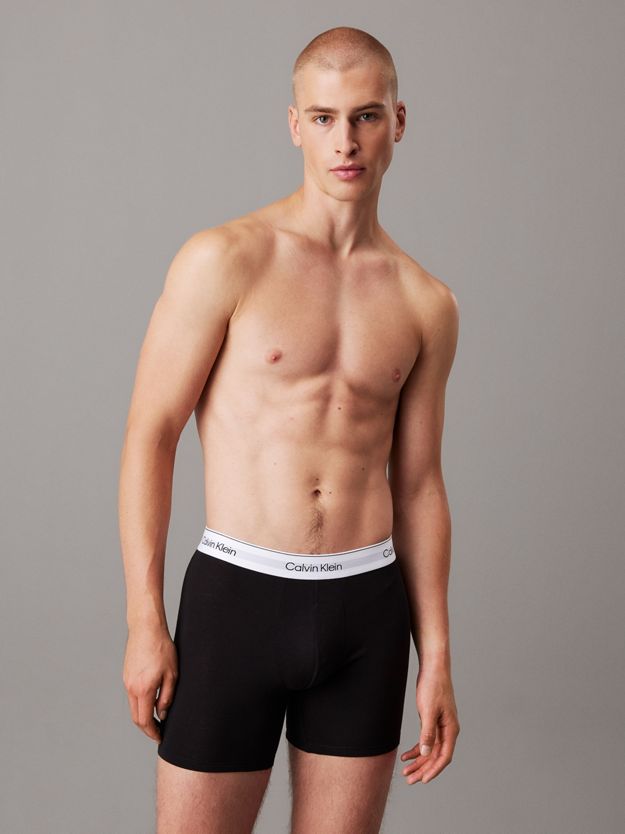 3 Pack Boxer Briefs - Icon Cotton Stretch