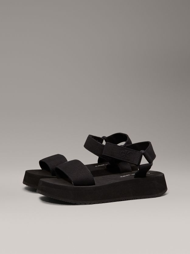 Canvas Platform Sandals