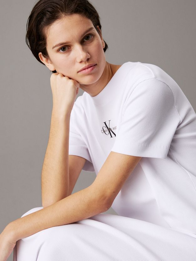 Ribbed Cotton Maxi T-shirt Dress