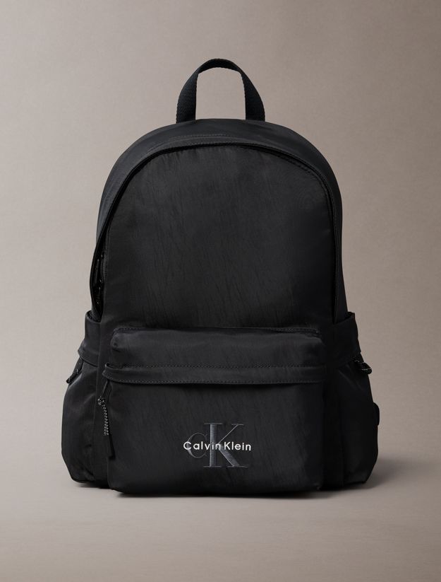 Nylon Monogram Logo Backpack