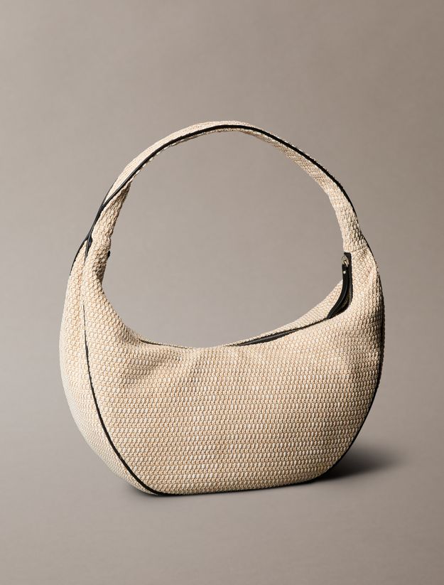 Large Raffia Hobo Bag