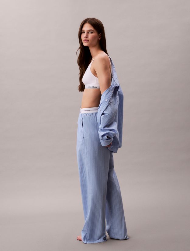 Cotton Poplin Logo Pyjama Pants