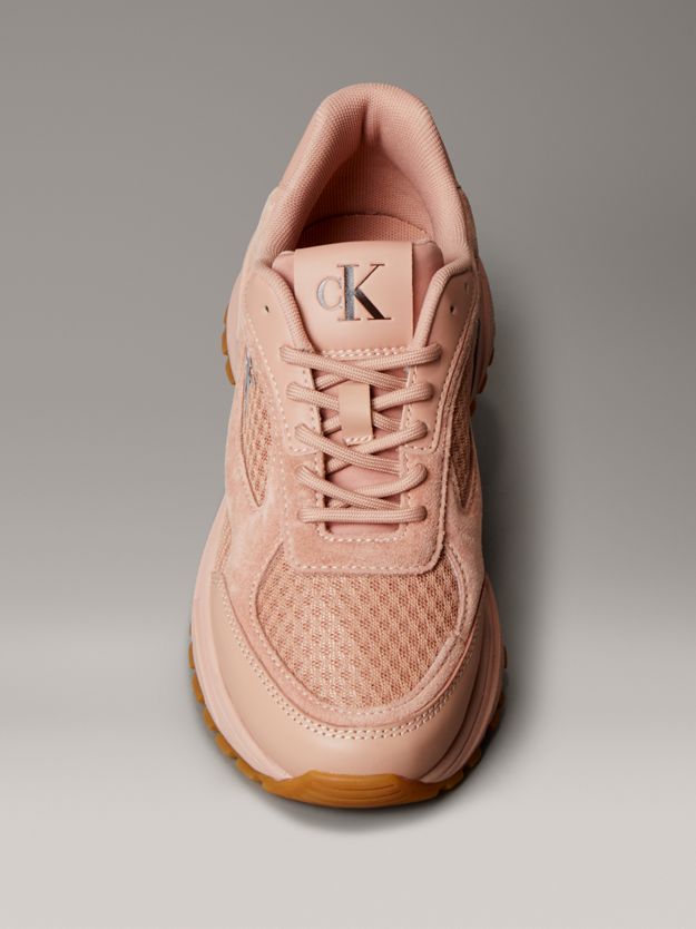 Leather and Breathable Mesh Trainers