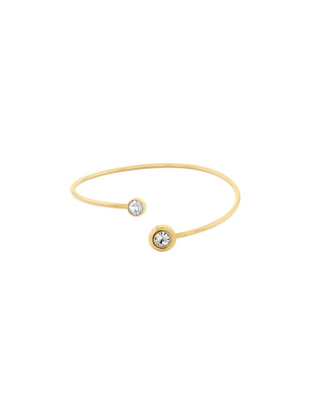 Gold Plated Steel Crystal Bangle