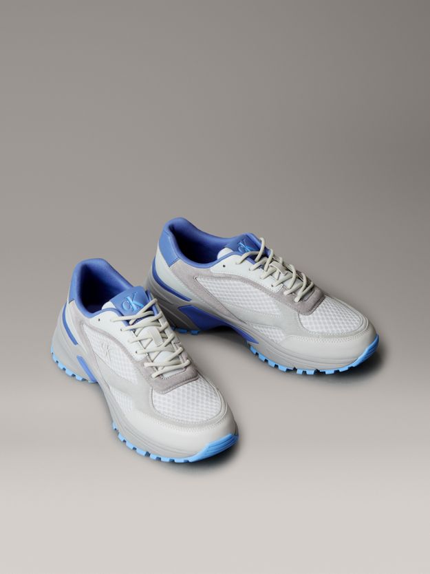 Leather and Breathable Mesh Trainers