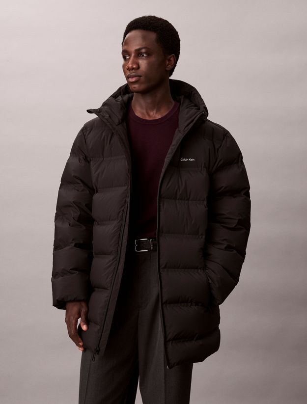 Channelled Down Puffer Coat