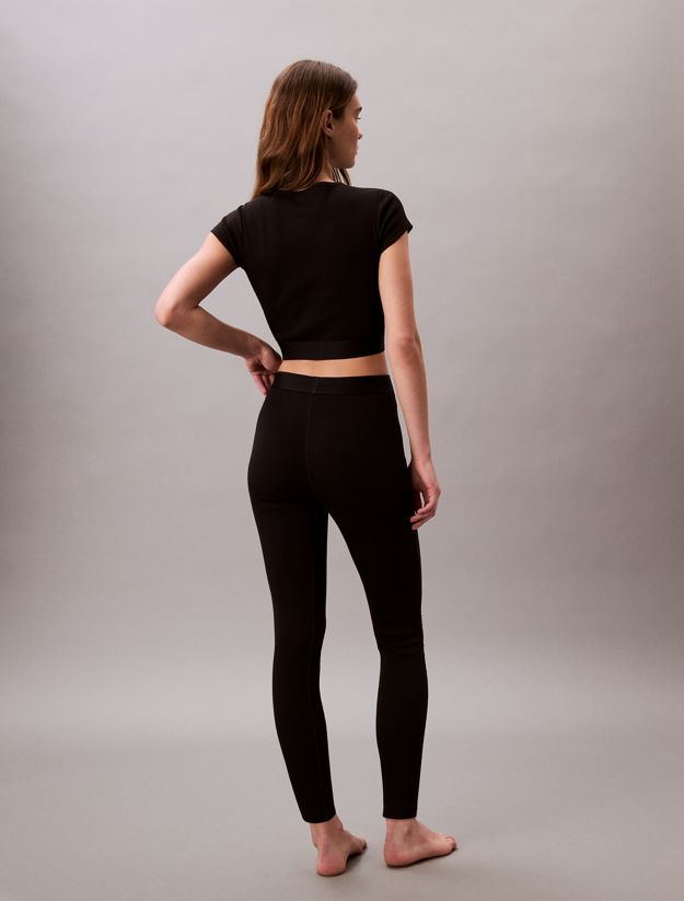 Rib Leggings - Cotton Stretch
