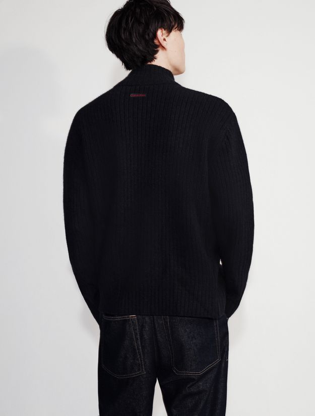 Ribbed Zip Jumper