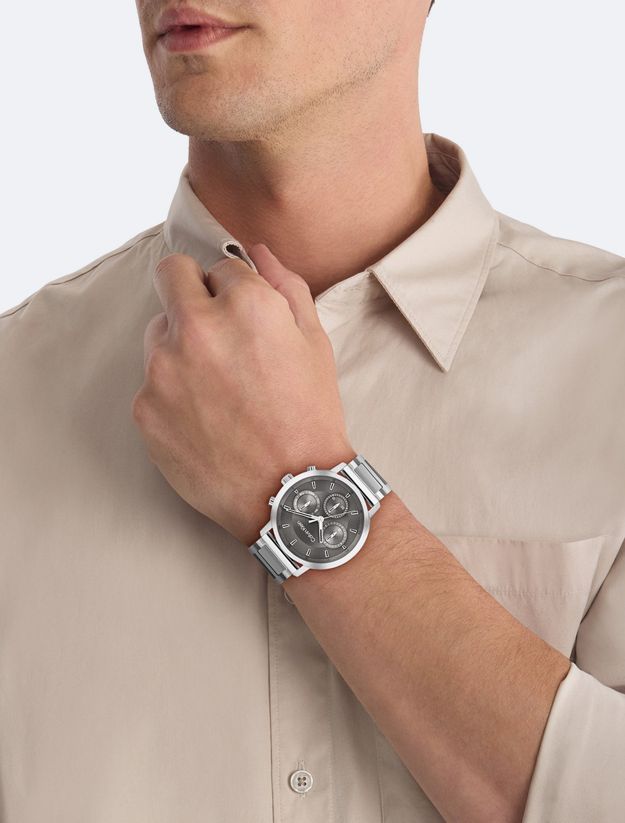 Stainless Steel Multifunction Watch